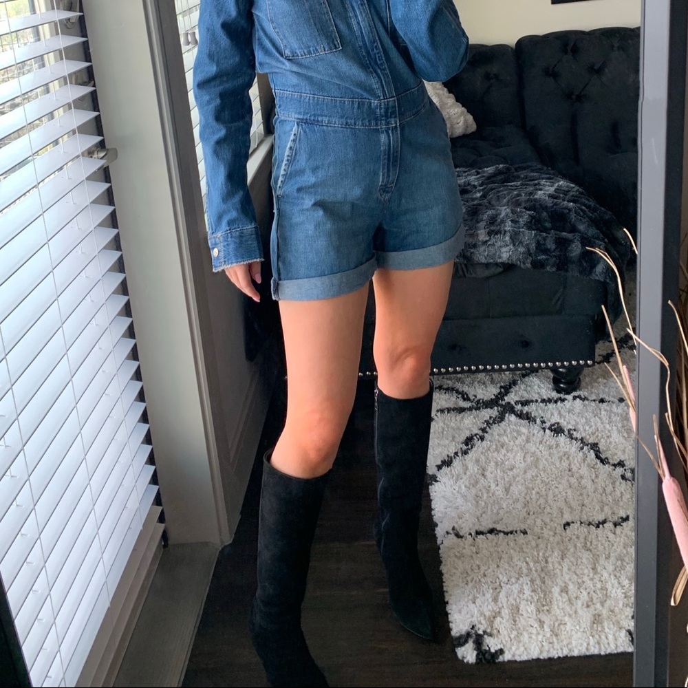 Prada Suede Knee High Boots